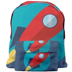 Rocket With Science Related Icons Image Giant Full Print Backpack by Bedest