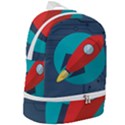 Rocket With Science Related Icons Image Zip Bottom Backpack View2