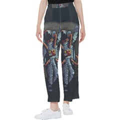 Illustration Drunk Astronaut Women s Pants  by Bedest