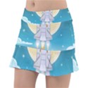 Space Exploration Illustration Classic Tennis Skirt View1