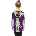 Cat Astronaut Space Retro Universe Kids  Double Breasted Button Coat View2