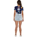 Boy Spaceman Space Rocket Ufo Planets Stars V-Neck Crop Top View4