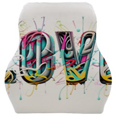 Graffiti Love Car Seat Velour Cushion  by essentialimage