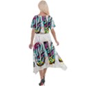 Graffiti Love Cross Front Sharkbite Hem Maxi Dress View2