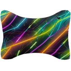 Vibrant Neon Dreams Seat Head Rest Cushion by essentialimage