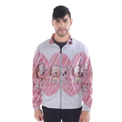 Dog Cat Animal Pet Heart Love Men s Windbreaker by Sarkoni