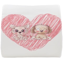 Dog Cat Animal Pet Heart Love Seat Cushion by Sarkoni