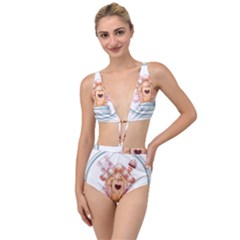 House Pet Animal Cute Tied Up Two Piece Swimsuit by Sarkoni