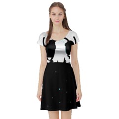 Cartoon  Adventure Time Short Sleeve Skater Dress by Bedest