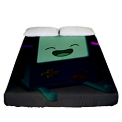 Bmo In Space  Adventure Time Beemo Cute Gameboy Fitted Sheet (king Size) by Bedest