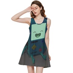 Bmo In Space  Adventure Time Beemo Cute Gameboy Inside Out Racerback Dress by Bedest