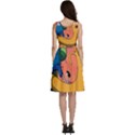 Finn And Jake Adventure Time Bmo Cartoon Sleeveless V-Neck Skater Dress with Pockets View4