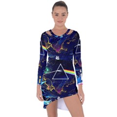 Trippy Kit Rick And Morty Galaxy Pink Floyd Asymmetric Cut-out Shift Dress by Bedest