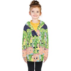 Rick And Morty Adventure Time Cartoon Kids  Double Breasted Button Coat by Bedest