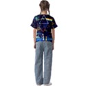 Trippy Kit Rick And Morty Galaxy Pink Floyd Kids  Cuff Sleeve Scrunch Bottom T-Shirt View2