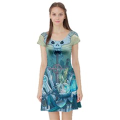 Adventure Time Lich Short Sleeve Skater Dress by Bedest