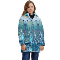 Adventure Time Lich Kids  Hooded Longline Puffer Jacket by Bedest