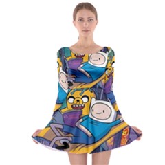 Adventure Time Finn  Jake Marceline Long Sleeve Skater Dress by Bedest