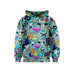 Graffiti Pop Art Crazy Retro Kids  Pullover Hoodie by Bedest