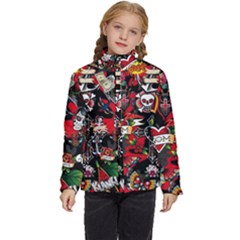 Graffiti Tatoo Skate Art Boom Kids  Puffer Bubble Jacket Coat by Bedest