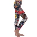 Stickerbomb Crazy Graffiti Graphite Monster Kids  Lightweight Velour Classic Yoga Leggings View3