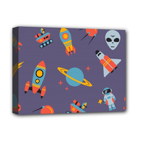 Space Seamless Patterns Deluxe Canvas 16  X 12  (stretched)  by Hannah976