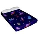 Space Seamless Pattern Fitted Sheet (Queen Size) View2