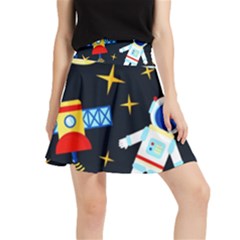 Space Seamless Pattern Cartoon Art Waistband Skirt by Hannah976