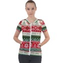 Ugly Sweater Merry Christmas  Short Sleeve Zip Up Jacket View1