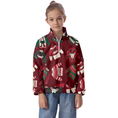 Ugly Sweater Wrapping Paper Kids  Half Zip Hoodie by artworkshop