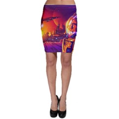 Far Future Human Colonization Bodycon Skirt by Hannah976