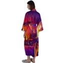 Far Future Human Colonization Maxi Satin Kimono View2