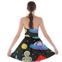 Seamless Pattern With Space Objects Ufo Rockets Aliens Hand Drawn Elements Space Strapless Bra Top Dress View2