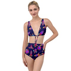 Space Patterns Tied Up Two Piece Swimsuit by Hannah976