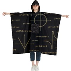 Abstract Math Pattern Women s Hooded Rain Ponchos by Hannah976