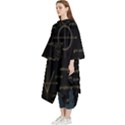 Abstract Math Pattern Women s Hooded Rain Ponchos View2