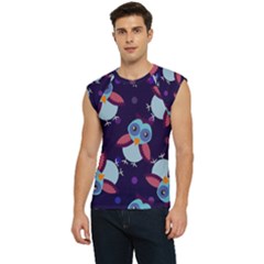 Owl Pattern Background Men s Raglan Cap Sleeve T-shirt by Hannah976