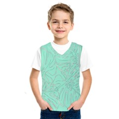 Ocean Monstera Kids  Basketball Tank Top by ConteMonfrey