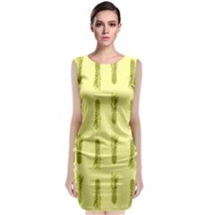 Yellow Pineapple Classic Sleeveless Midi Dress by ConteMonfrey