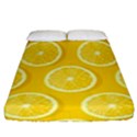 Lemon Fruits Slice Seamless Pattern Fitted Sheet (California King Size) View1