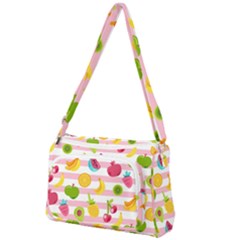 Tropical Fruits Berries Seamless Pattern Front Pocket Crossbody Bag by Ravend