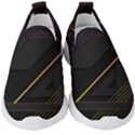 Gradient Geometric Shapes Dark Background Kids  Slip On Sneakers View1