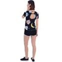 Cute Art Print Pattern Back Circle Cutout Sports T-Shirt View2