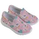 Cute Owl Doodles With Moon Star Seamless Pattern Kids Lightweight Slip Ons View3