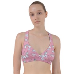 Cute Unicorn Seamless Pattern Sweetheart Sports Bra by Apen