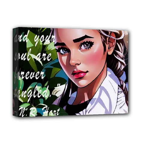 Love Quotes Design Deluxe Canvas 16  X 12  (stretched)  by TShirt44