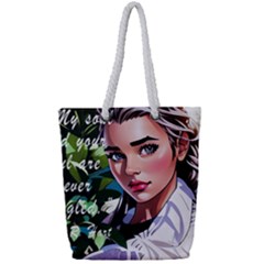 Love Quotes Design Full Print Rope Handle Tote (small) by TShirt44