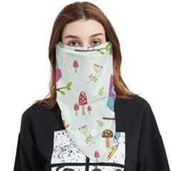 Forest Seamless Pattern With Cute Owls Face Covering Bandana (triangle) by Apen