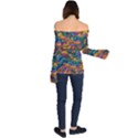 Color-for-a-line Off Shoulder Long Sleeve Top View2