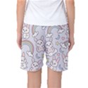 Seamless Pattern With Cute Rabbit Character Women s Basketball Shorts View2